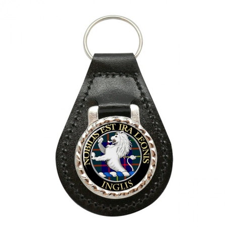 Inglis Scottish Clan Crest Leather Key Fob