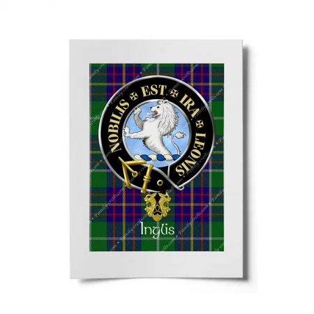 Inglis Scottish Clan Crest Ready to Frame Print