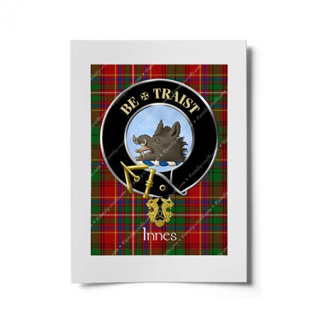 Innes Scottish Clan Crest Ready to Frame Print