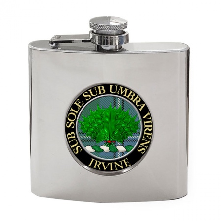 Irvine Scottish Clan Crest Hip Flask