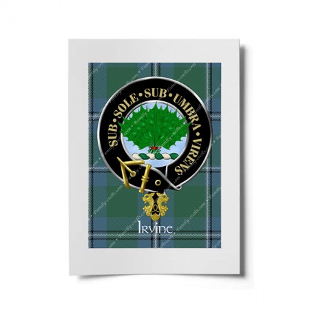 Irvine Scottish Clan Crest Ready to Frame Print