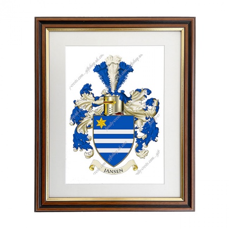 Jansen (Netherlands) Coat of Arms Framed Print