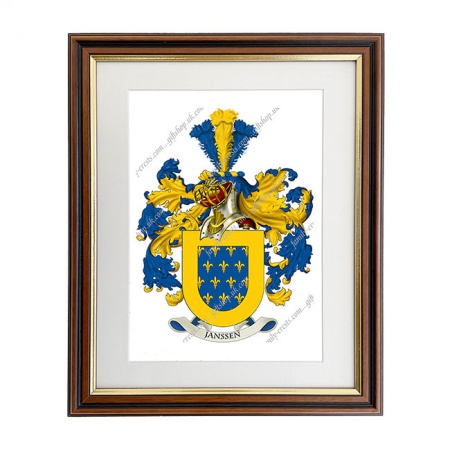 Janssen (Netherlands) Coat of Arms Framed Print