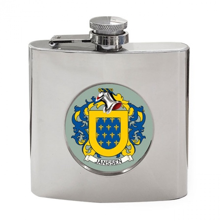Janssen (Netherlands) Coat of Arms Hip Flask