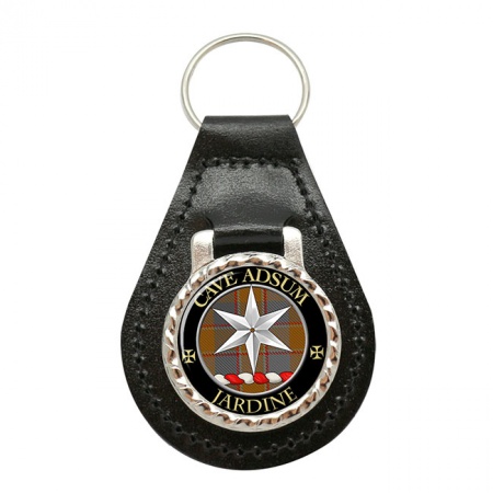 Jardine Scottish Clan Crest Leather Key Fob