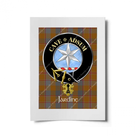 Jardine Scottish Clan Crest Ready to Frame Print