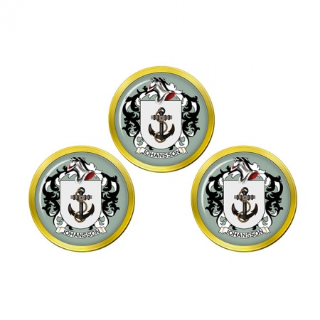 Johansson (Sweden) Coat of Arms Golf Ball Markers