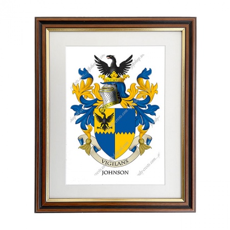 Johnson (England) Coat of Arms Framed Print