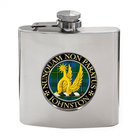 Johnston Scottish Clan Crest Hip Flask