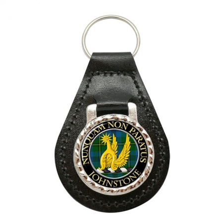Johnstone Scottish Clan Crest Leather Key Fob