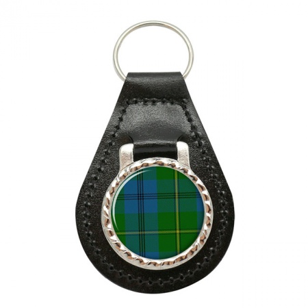 Johnstone Scottish Tartan Leather Key Fob