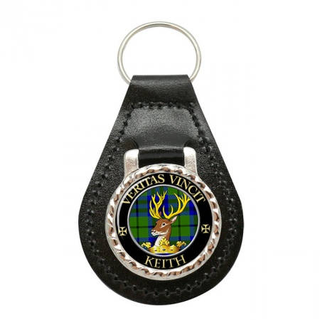 Keith Scottish Clan Crest Leather Key Fob