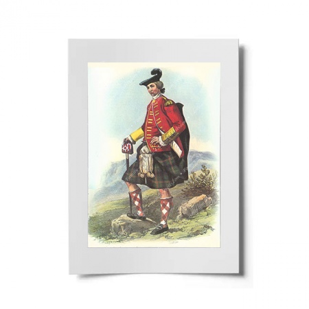 Kennedy Scottish Clansman Ready to Frame Print