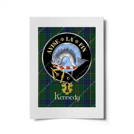 Kennedy Scottish Clan Crest Ready to Frame Print