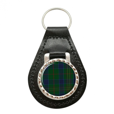 Kennedy Scottish Tartan Leather Key Fob