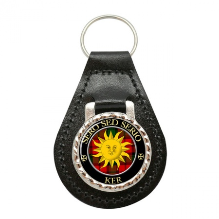 Ker Scottish Clan Crest Leather Key Fob