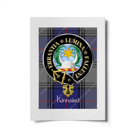 Kinnaird Scottish Clan Crest Ready to Frame Print