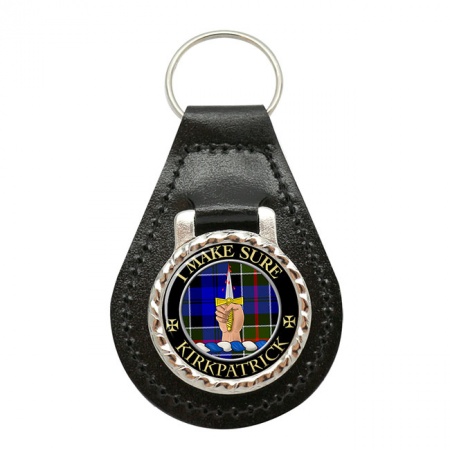 Kirkpatrick Scottish Clan Crest Leather Key Fob