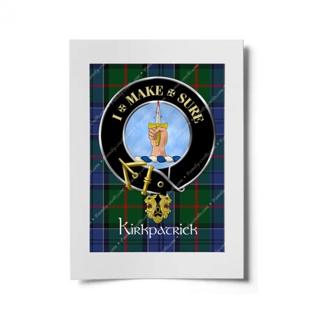 Kirkpatrick Scottish Clan Crest Ready to Frame Print