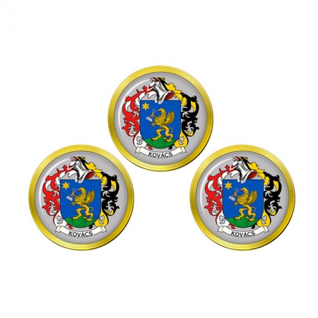Kovács (Hungary) Coat of Arms Golf Ball Markers