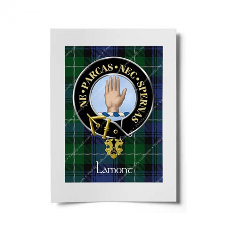 Lamont Scottish Clan Crest Ready to Frame Print