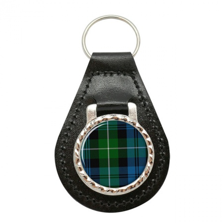 Lamont Scottish Tartan Leather Key Fob