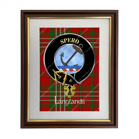 Langlands Scottish Clan Crest Framed Print