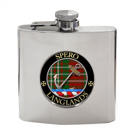 Langlands Scottish Clan Crest Hip Flask
