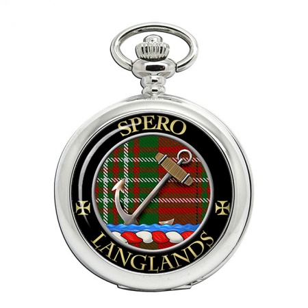 Langlands Scottish Clan Crest Pocket Watch