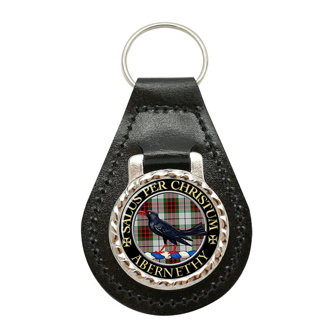 Abernethy Scottish Clan Crest Leather Key Fob