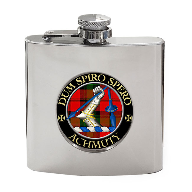 Achmuty Scottish Clan Crest Hip Flask