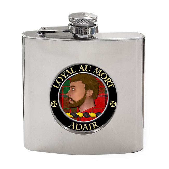 Adair Scottish Clan Crest Hip Flask