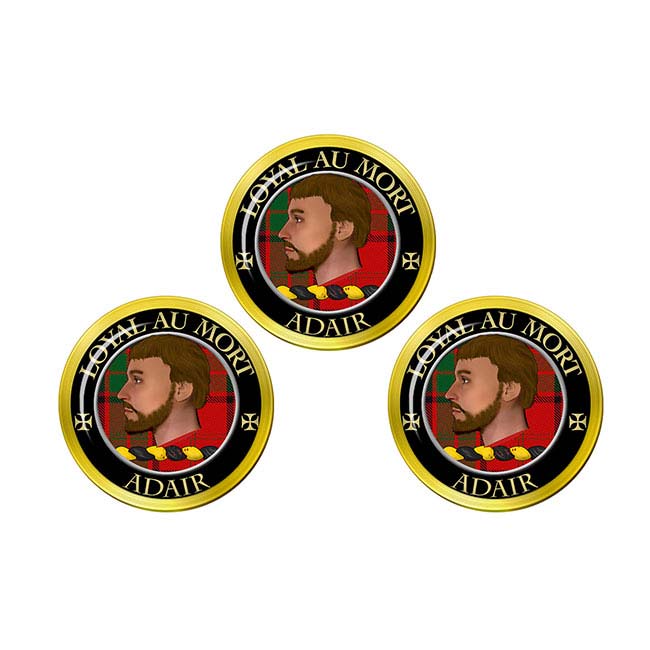 Adair Scottish Clan Crest Golf Ball Markers