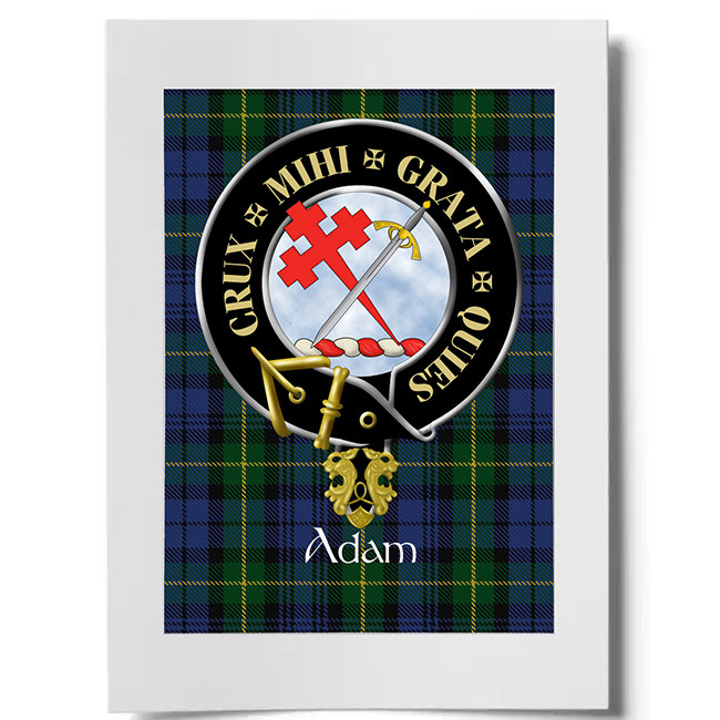 Adam Scottish Clan Crest Ready to Frame Print