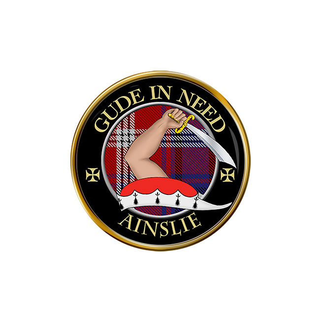 Ainslie Scottish Clan Crest Pin Badge