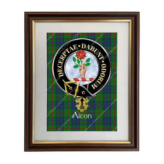 Aiton Scottish Clan Crest Framed Print