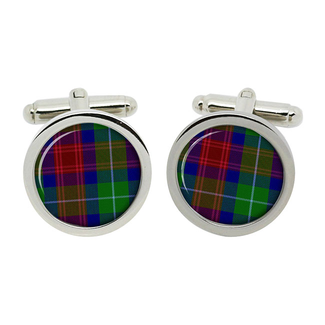 Akins Scottish Tartan Cufflinks in Box