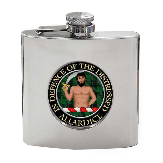 Allardice Scottish Clan Crest Hip Flask