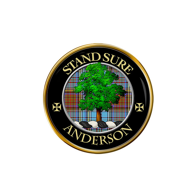 Anderson Scottish Clan Crest Pin Badge