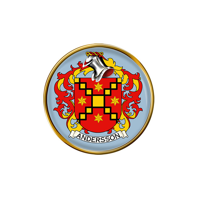 Andersson (Sweden) Coat of Arms Pin Badge