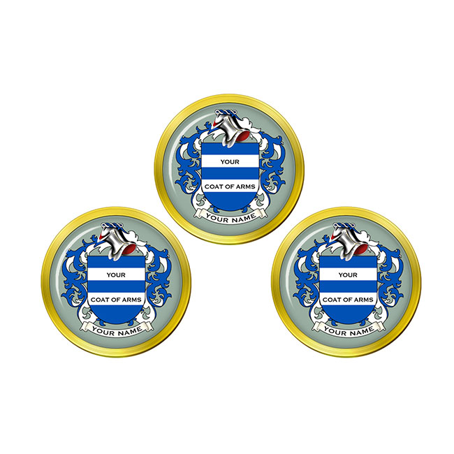 Any Surname Coat of Arms Golf Ball Markers