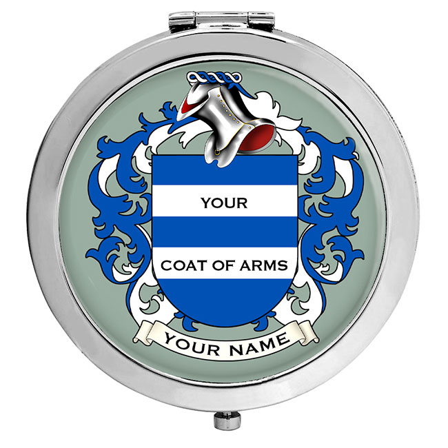 Any Surname Coat of Arms Compact Mirror