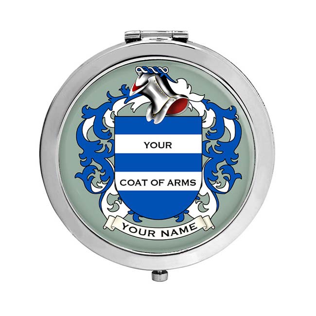 Any Surname Coat of Arms Compact Mirror