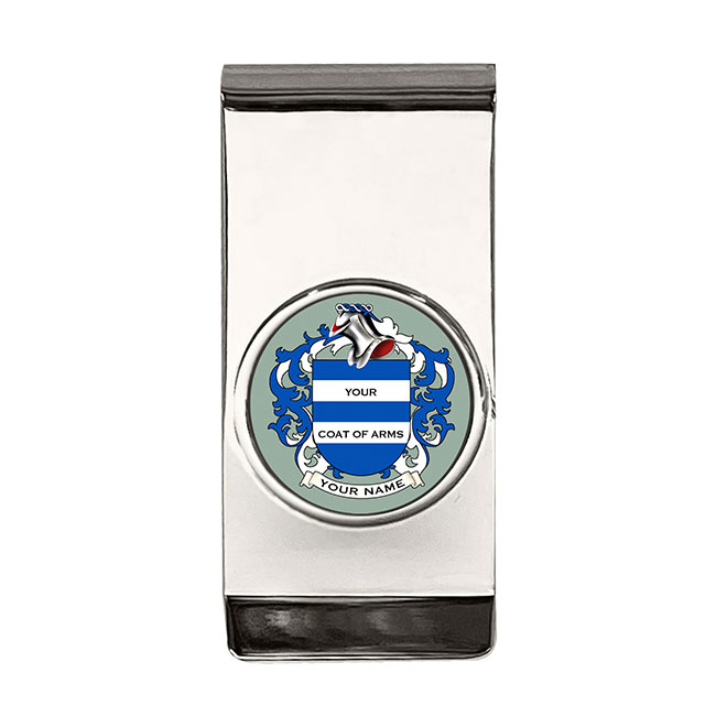 Any Surname Coat of Arms Money Clip