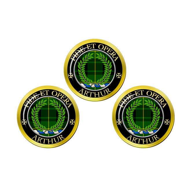 Arthur Ancient Scottish Clan Crest Golf Ball Markers