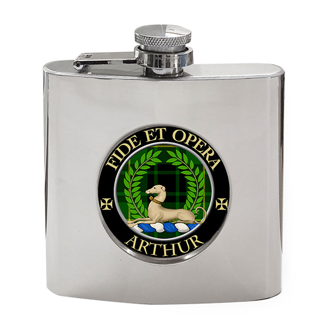Arthur Modern Scottish Clan Crest Hip Flask