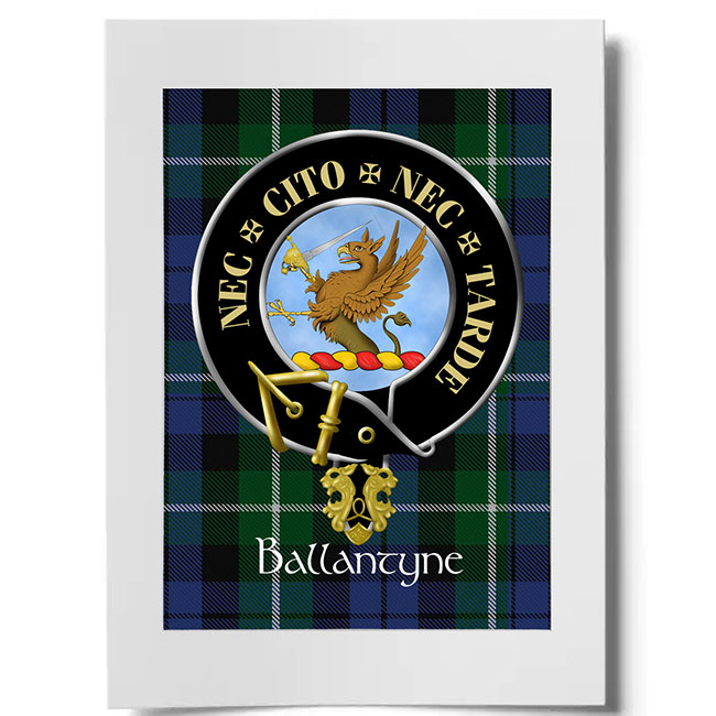 Ballantyne Scottish Clan Crest Ready to Frame Print