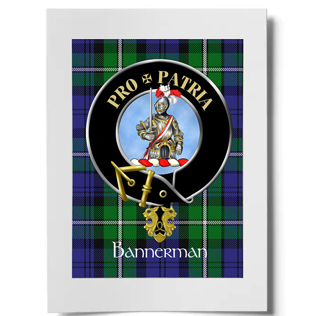 Bannerman Scottish Clan Crest Ready to Frame Print Family Crests