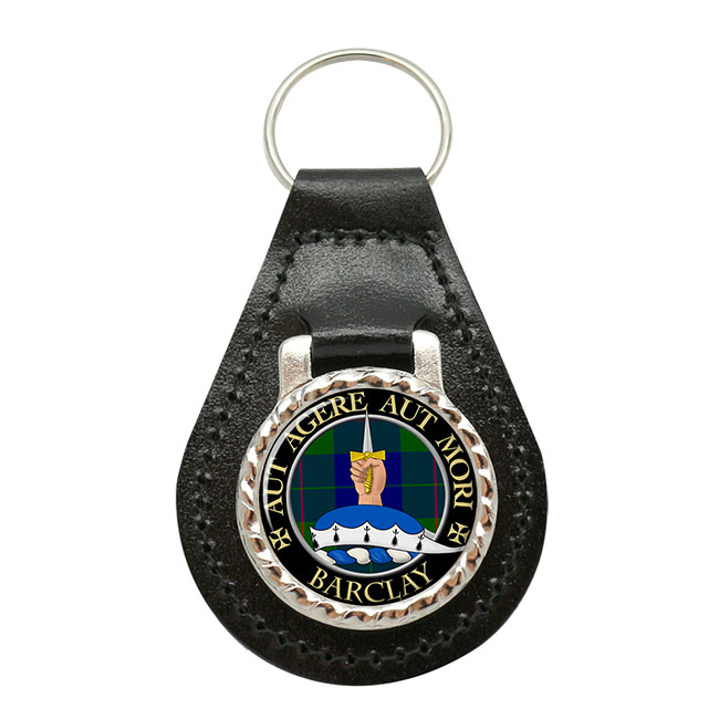 Barclay Scottish Clan Crest Leather Key Fob