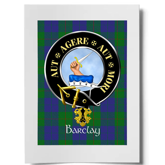 Barclay Scottish Clan Crest Ready to Frame Print